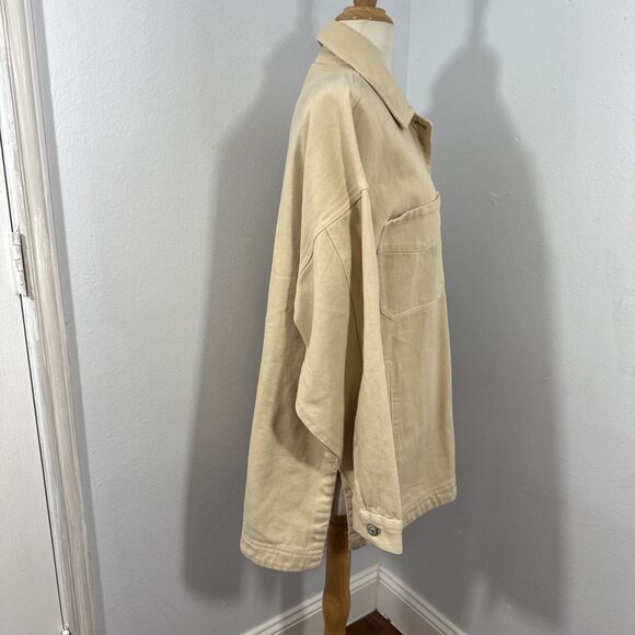 Free People We The Free Denim Jacket Women Extra Small Madison City Oversize Y2K - Picture 4 of 15